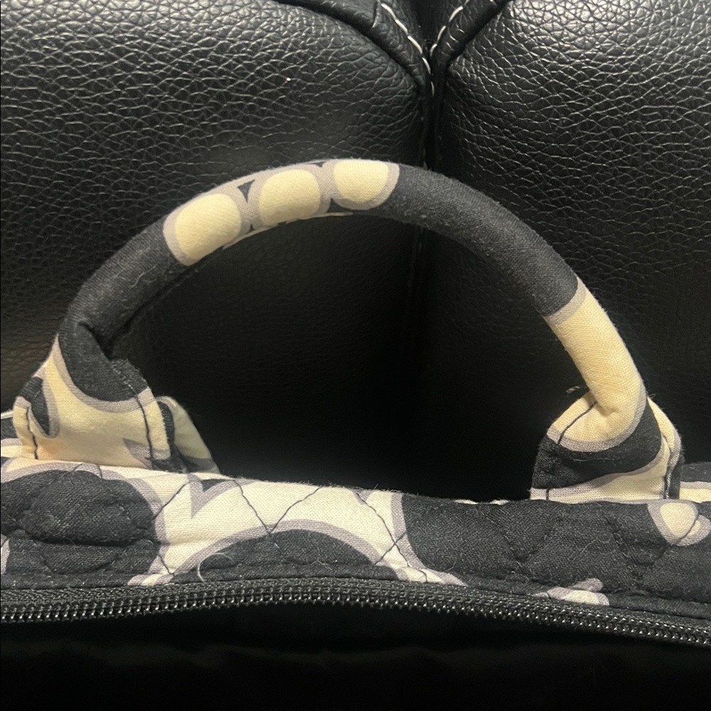 Vera Bradley Black and White Floral Backpack - Picture 4 of 4